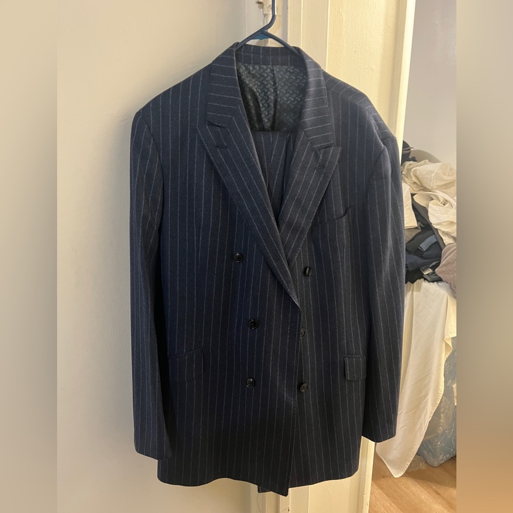 Joseph Abboud  Double Breasted,  Pinstripe Suit
